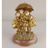 Demetre H Chiparus (Romanian 1886-1947), a gilt bronze and carved ivory figure group of three