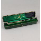 A Waterman's 'Ideal' fountain pen part cased in 9ct gold, in fitted leather case