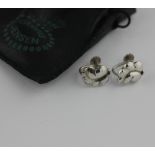 A pair of Georg Jensen silver earrings 'Moonlight Grapes' designed by Harald Nielsen, detailed '