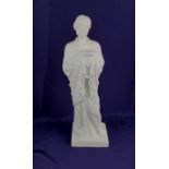 A Sevres biscuit porcelain figure of the Vestal Virgin of the Capitol, the base inscribed 'Vestale