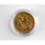 A Queen Victoria gold sovereign dated 1900
