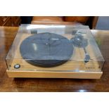 A Roberts RT100 record player turntable deck with instruction manual, 45cm