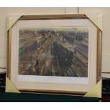 After Terence Cuneo, a limited edition colour print of Clapham Junction, signed and numbered 300/850