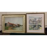Local Interest, Herbert C Ahier (20th century), view of Dell Quay, Chichester, watercolour, signed