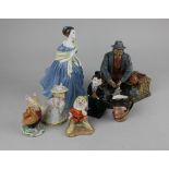 A collection of six various Royal Doulton figures to include Bon Appetit HN2444, Adrienne, HN2304,