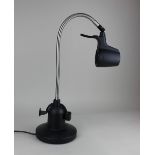 A 'Serious Reader' table lamp with flexible stem