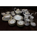 A collection of Victorian porcelain tea ware, to include two part tea sets, one with teapot, and two