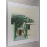 Bryan Organ (b 1935), Hotel Timeo, lithograph in colours, signed and dated 1975 in pencil, 67.5cm by