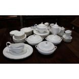 A Wedgwood porcelain 'Signet Gold' pattern part coffee, tea and dinner service, with gilt border