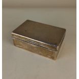 A George VI silver rectangular cigarette box with presentation inscription (a/f) maker S J Rose &