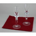 A pair of Georgian style wine glasses 16cm high