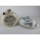 A Fulham pottery 'Adaptable Hot Water Bottle & Bed Warmer' 23cm high, together with a Lambeth