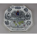 A Victorian commemorative plate, Victoria Queen & Empress Jubilee Year 1887, The British Empire 24.