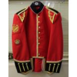 Two replica piper's dress uniform jackets, hat etc