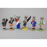 Six Royal Doulton 'Bunnykins' figures comprising Federation, Uncle Sam, Irishman, Statue of Liberty,