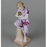 A Royal Doulton Archives 'The Bathers Collection' porcelain figure 'Lido Lady', 17.5cm high, with