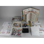 An album of Queen Victoria and later Great British stamps a stock book of world stamps, two boxes