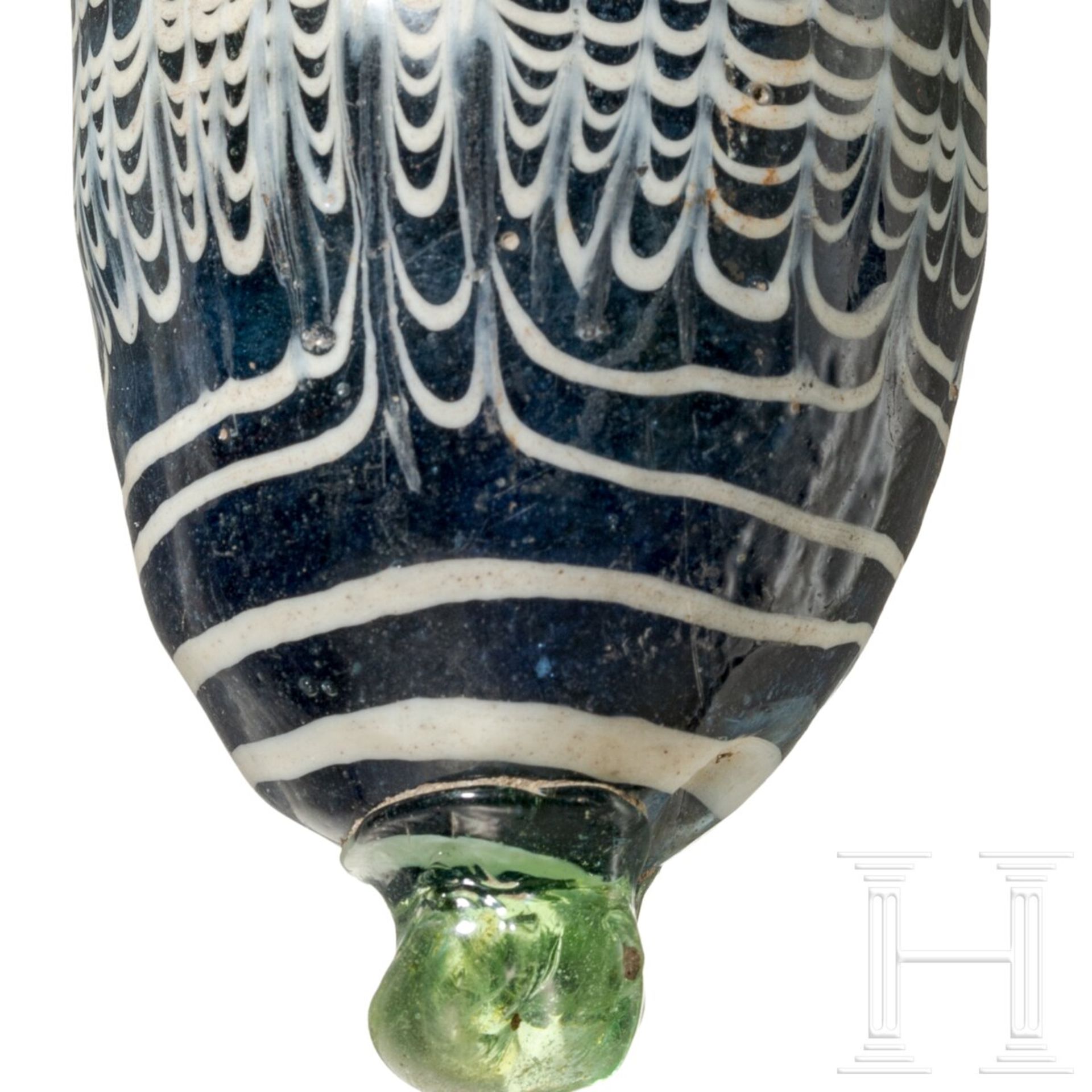 Polychromer Glas-Amphoriskos, hellenistisch, östlicher Mittelmeerraum, 2. - Mitte 1. Jhdt. v. Chr. - Bild 6 aus 6
