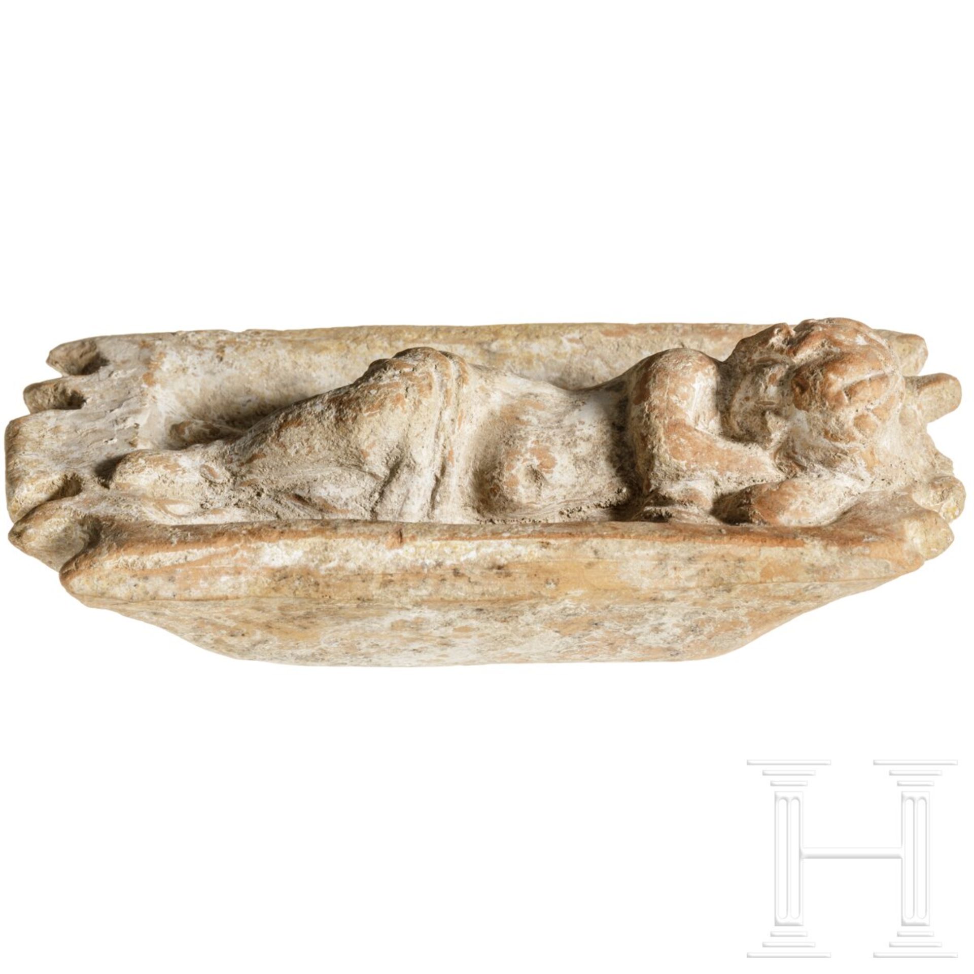 Schlafender Eros, Terrakotta, römisch, 2. - 3. Jhdt.  