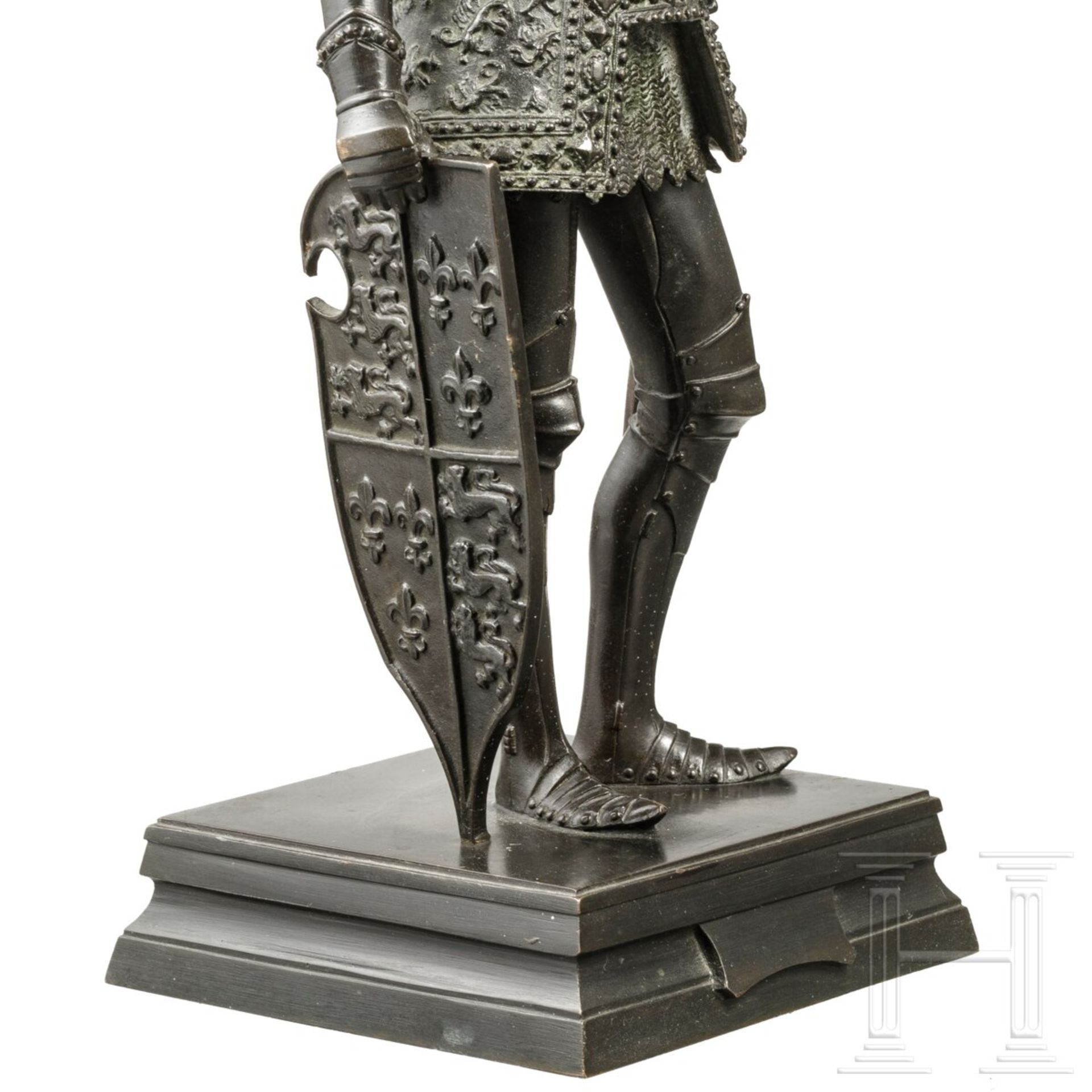 Arthur, König von England - Bronzefigur nach der Innsbrucker Hofkirche, 20. Jhdt. - Bild 4 aus 5