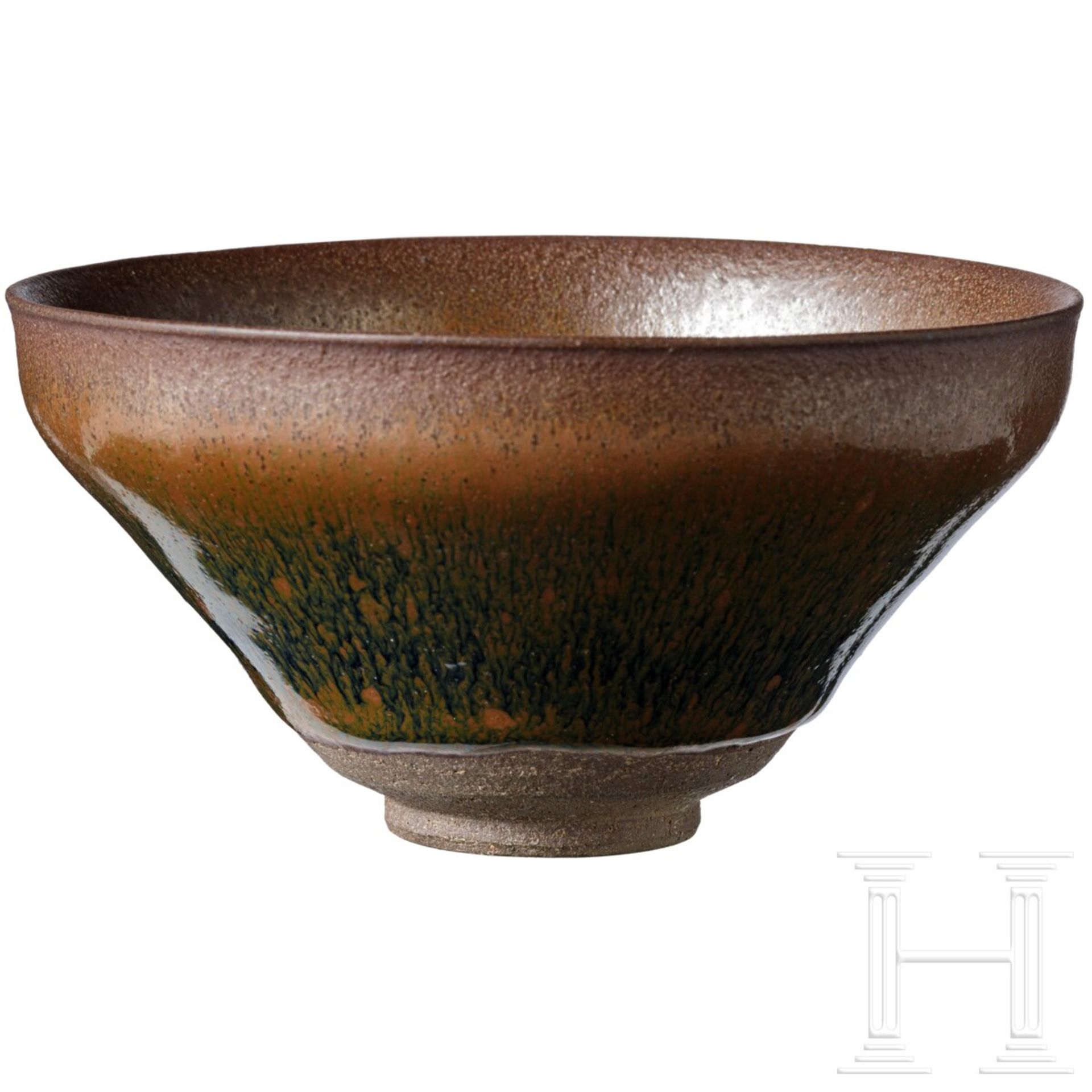 Jianyao-Teeschale mit schwarz-brauner Hasenfell-Glasur, Song-Dynastie (12. - 13. Jhdt.) - Bild 4 aus 19