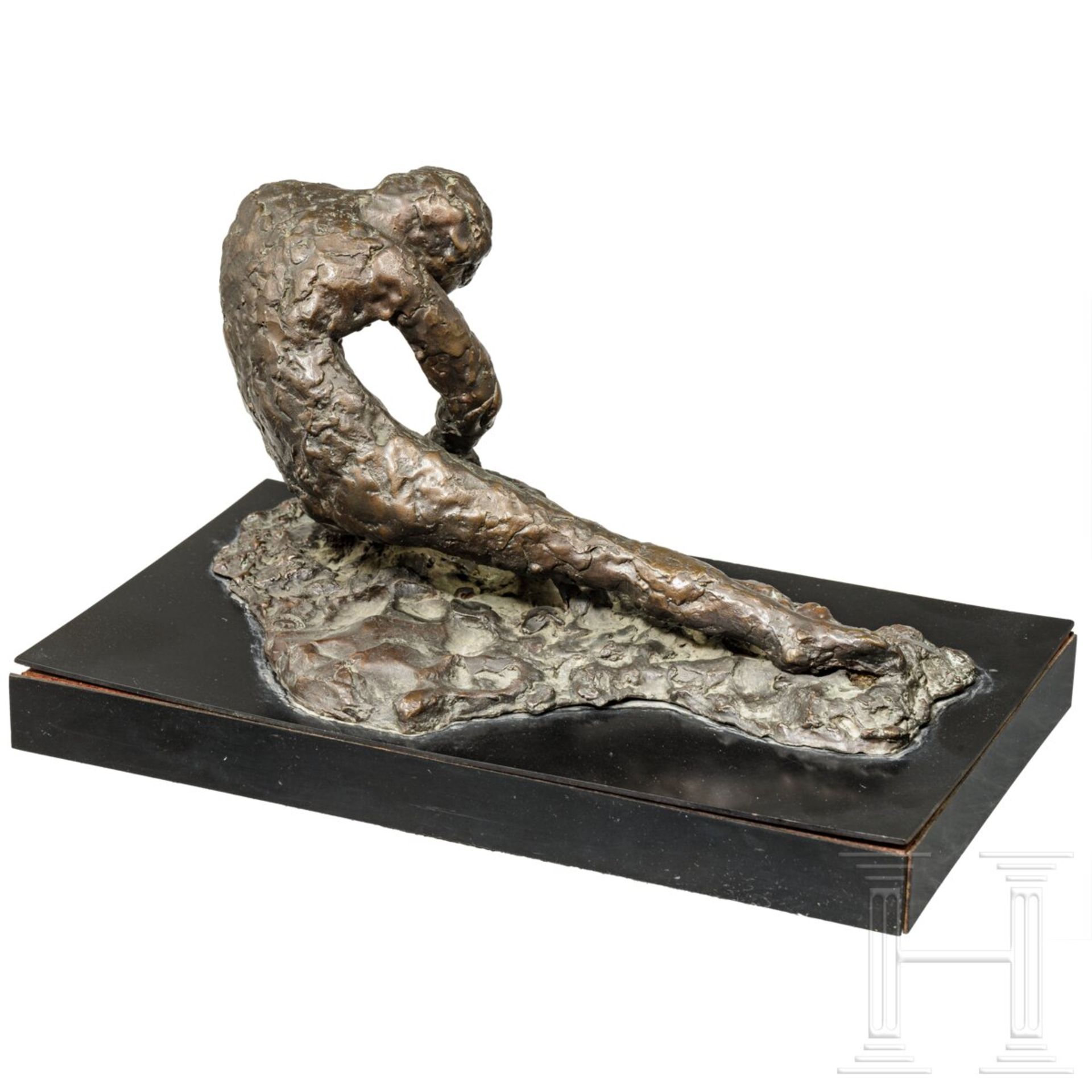 Moderne figürliche Bronzeskulptur, signiert "DD", USA, 20. Jhdt. - Bild 3 aus 6