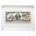 Zwei-Dollar-Schein, signiert und gestempelt "Andy Warhol", 1976