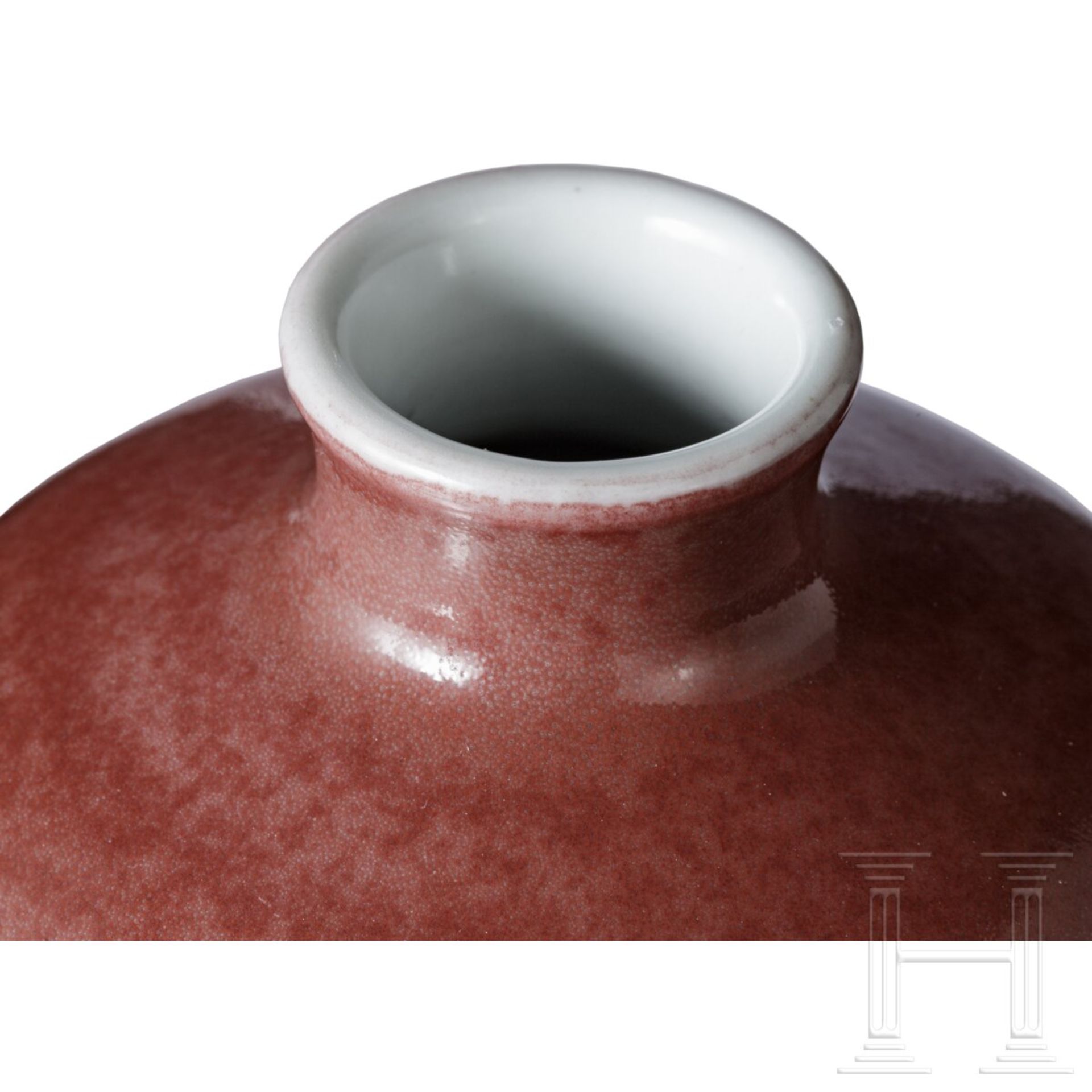 Meiping-Vase mit kupferfarbener Glasur, wohl 18. - 19. Jhdt. - Bild 2 aus 12
