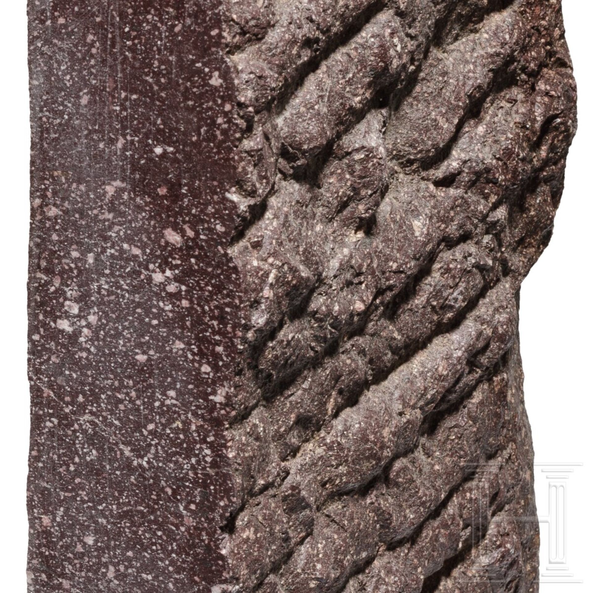 Porphyr-Fragment eines Sockels oder Gebäudes, römisch, 1. - 3. Jhdt. - Image 5 of 5