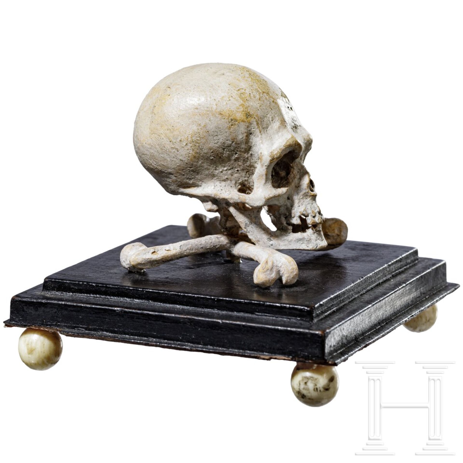 Memento-Mori-Schädel, deutsch, um 1800 - Bild 2 aus 4