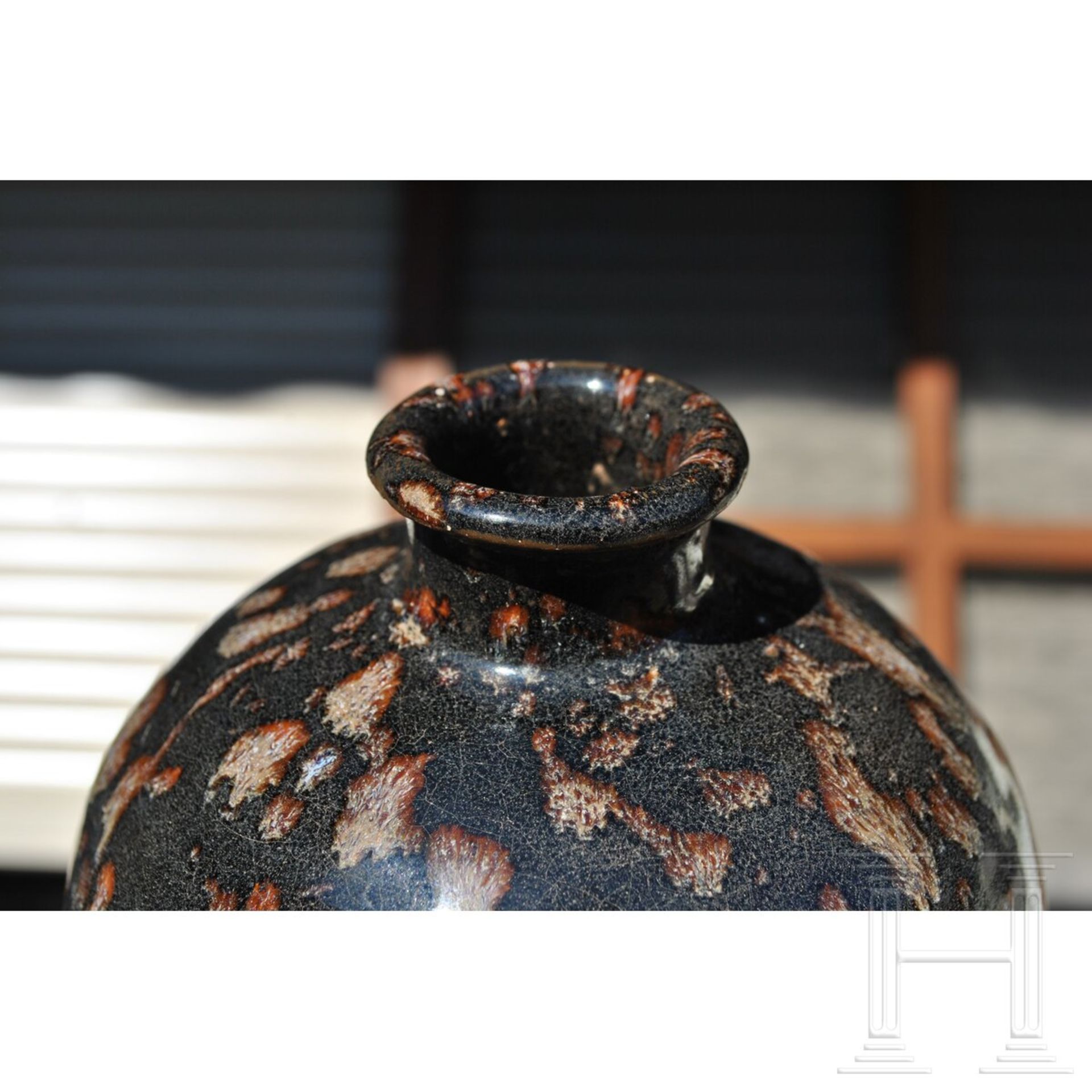 Sehr seltene Jizhou-Meiping-Vase mit Schildpattglasur, wahrscheinlich südliche Sung-Dynastie bis Yua - Bild 8 aus 15