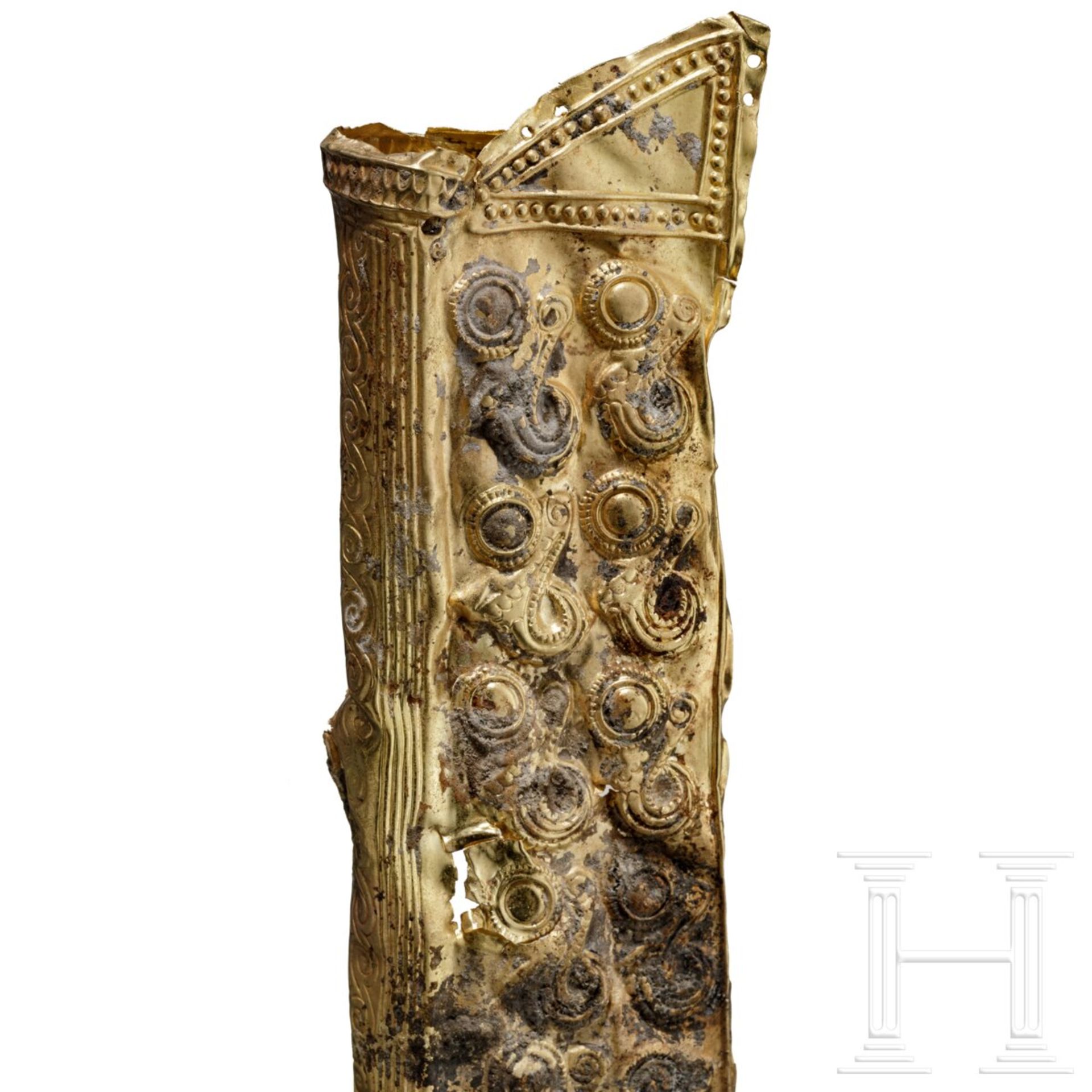 Goldener Köcherbeschlag aus der Zeit der Perserkriege, persisch-achämenidisch, um 500 v. Chr. - Image 4 of 6
