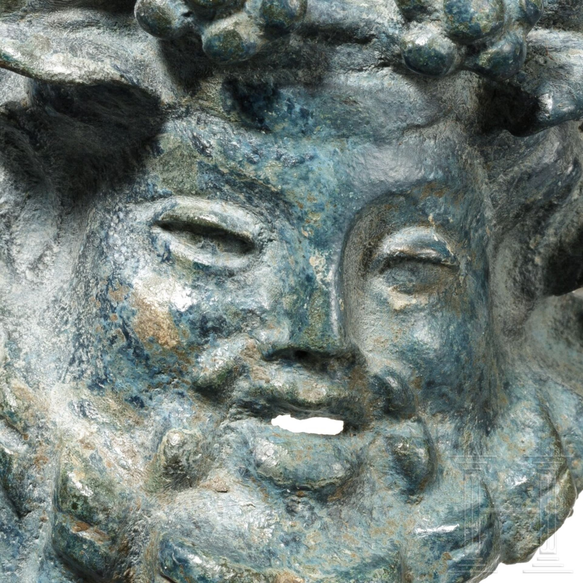 Möbelbeschlag mit dem Haupt des Bacchus, römisch, 1. - 2. Jhdt.  - Bild 5 aus 5