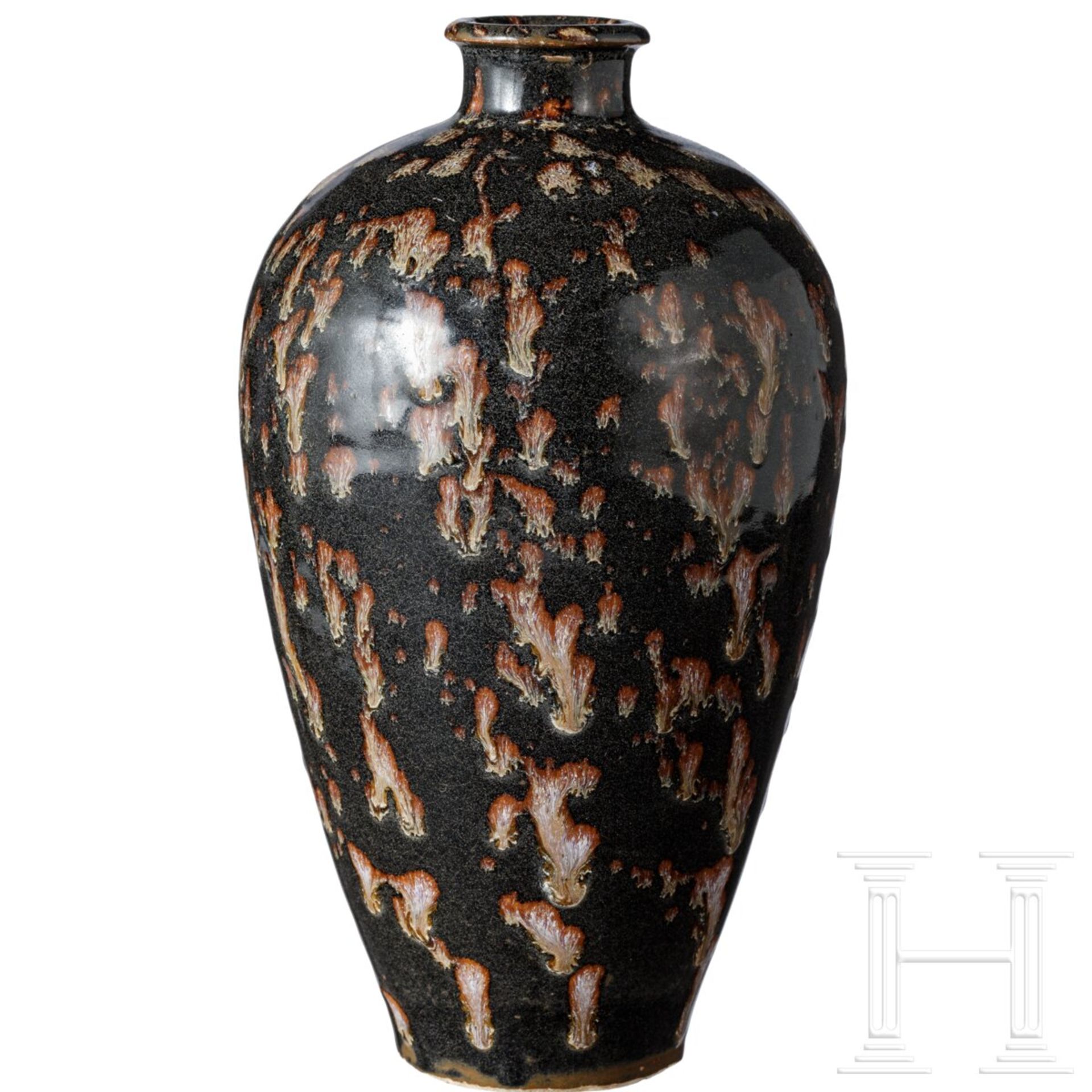 Sehr seltene Jizhou-Meiping-Vase mit Schildpattglasur, wahrscheinlich südliche Sung-Dynastie bis Yua