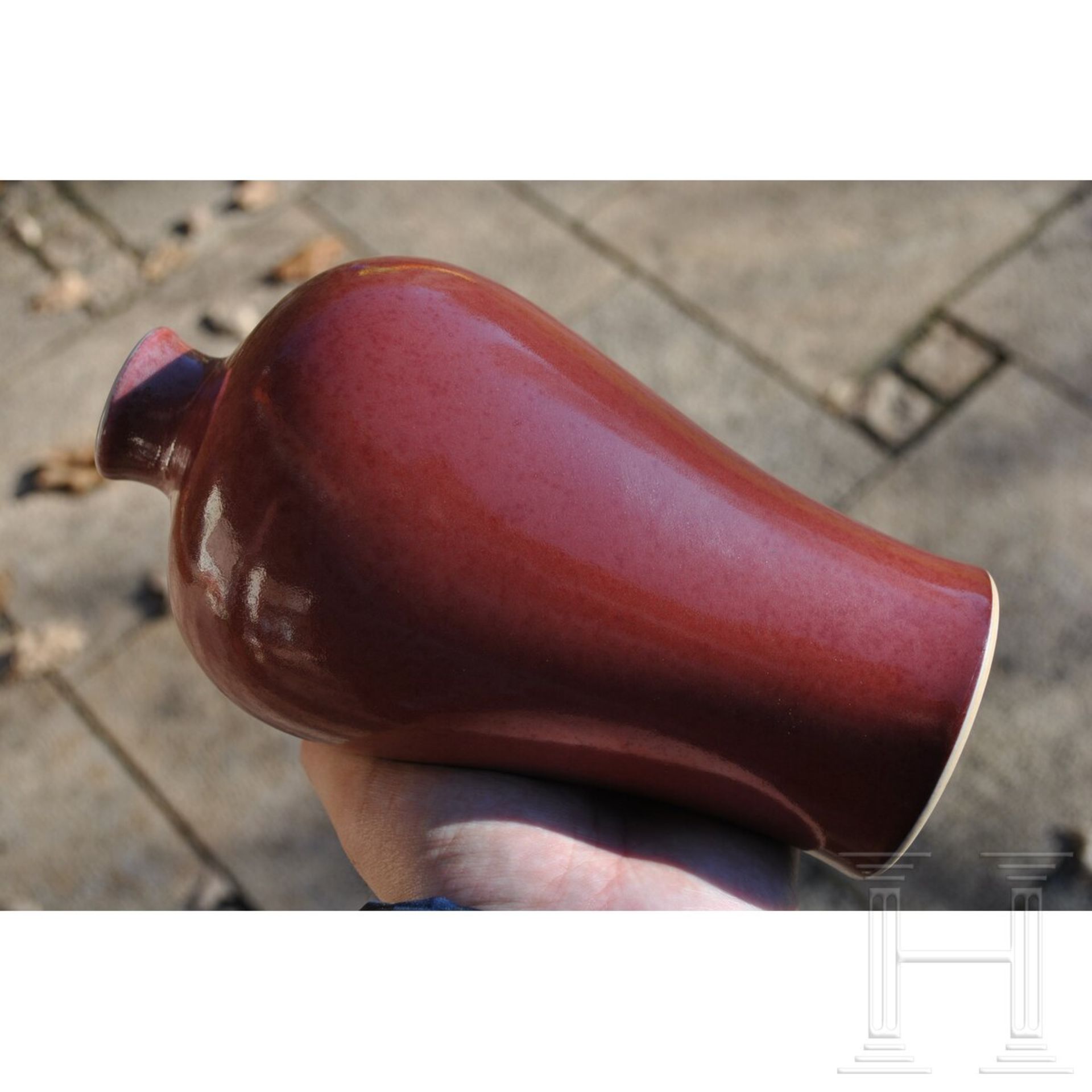 Meiping-Vase mit kupferfarbener Glasur, wohl 18. - 19. Jhdt. - Bild 7 aus 12