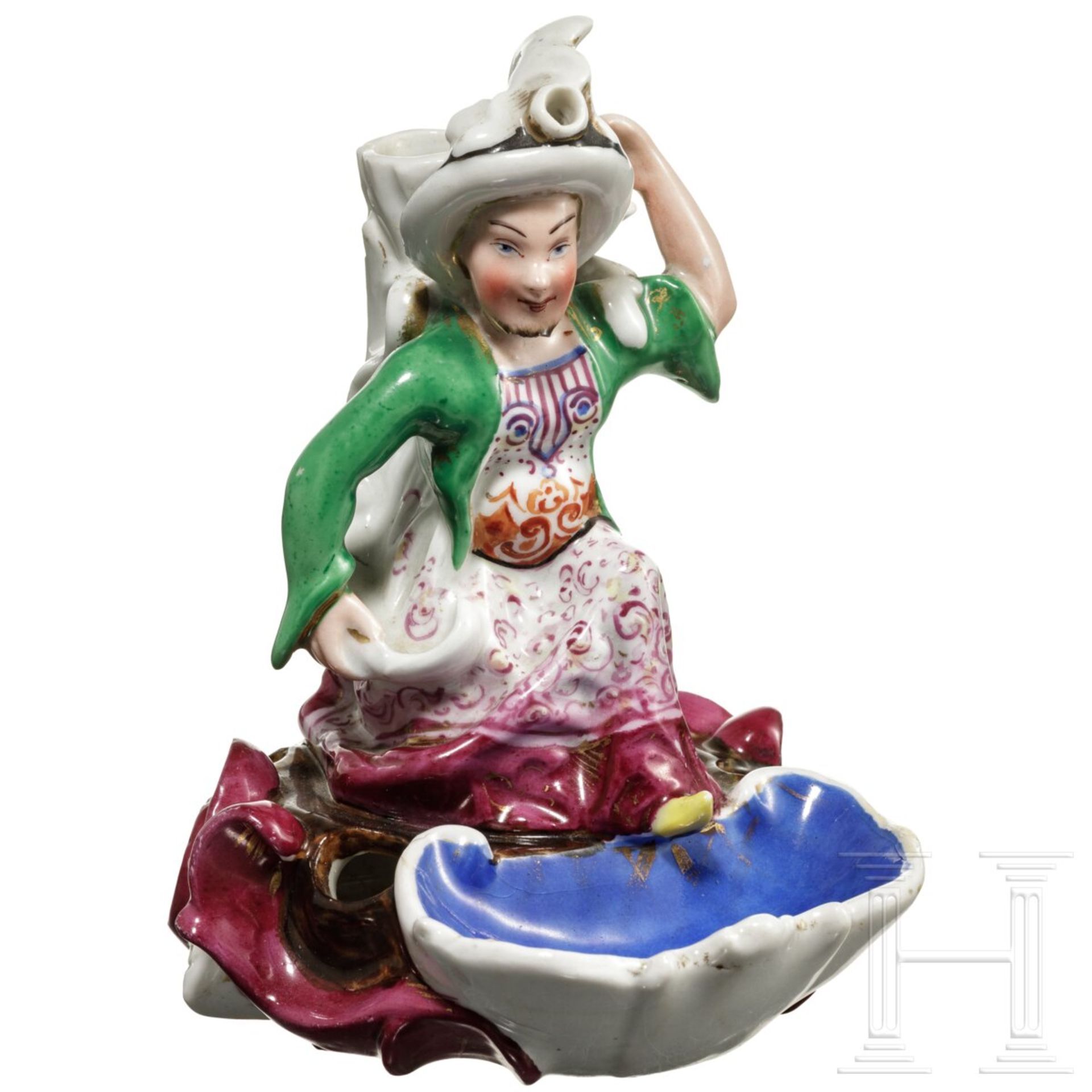 Figur eines Chinesen als Flakon für Parfum, Porzellanmanufaktur Miklashevsky, Volokitino, Russland, - Image 2 of 8
