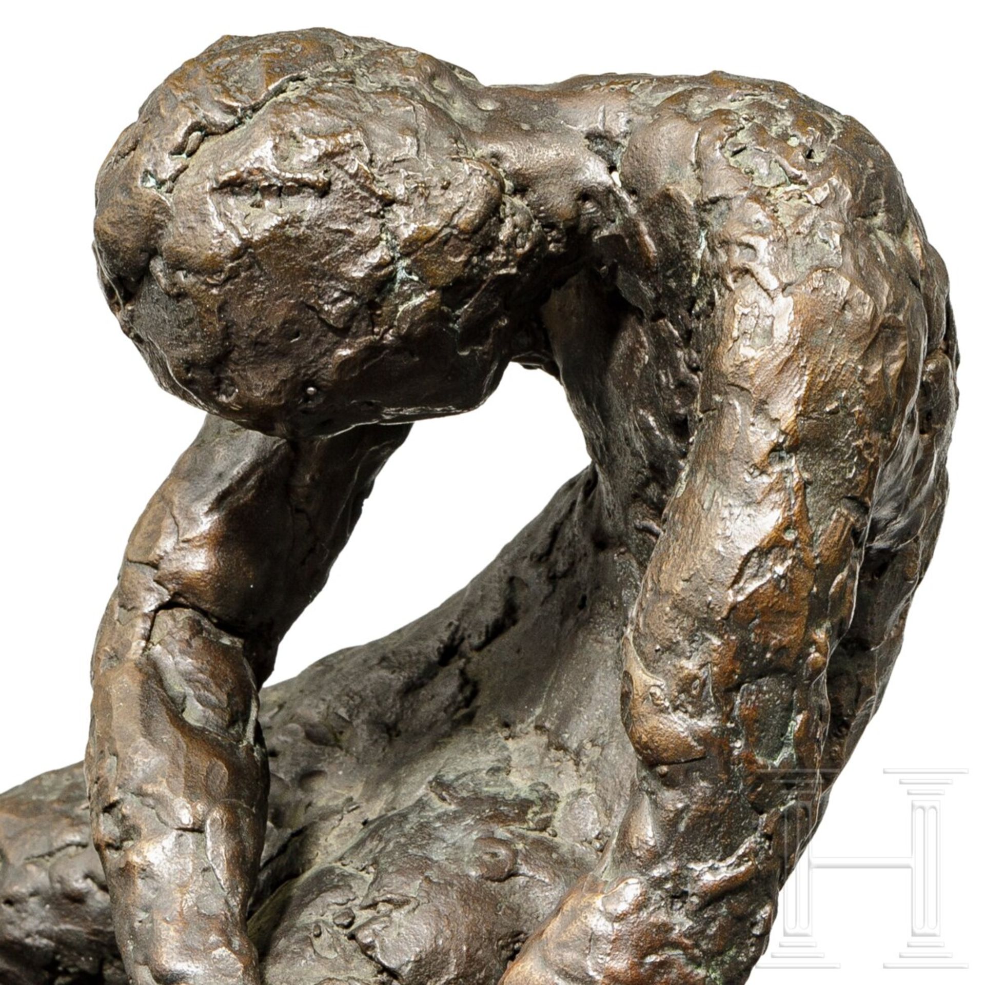 Moderne figürliche Bronzeskulptur, signiert "DD", USA, 20. Jhdt. - Image 6 of 6