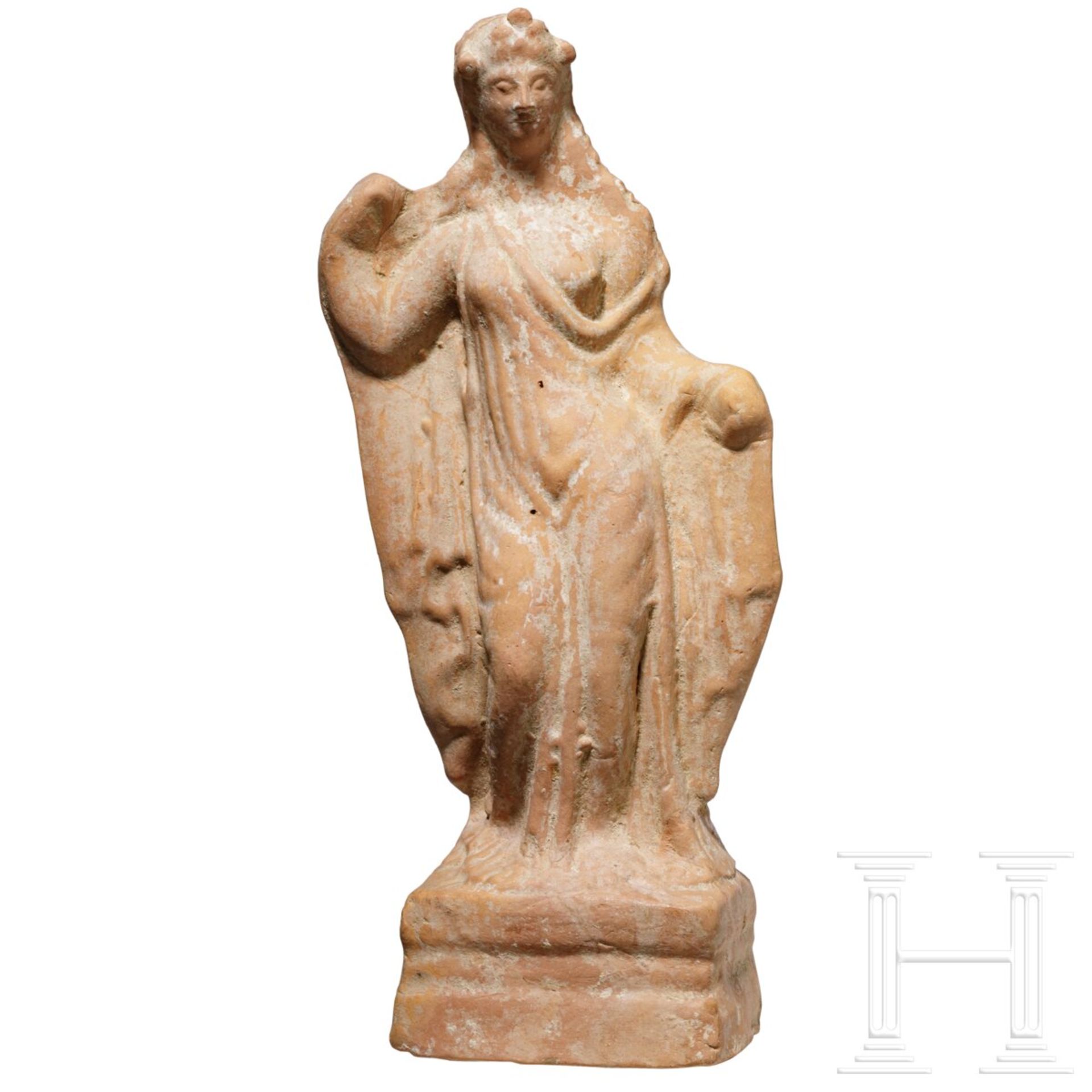Terrakotta-Aphrodite, hellenistisch, 3. - 2. Jhdt. v. Chr.