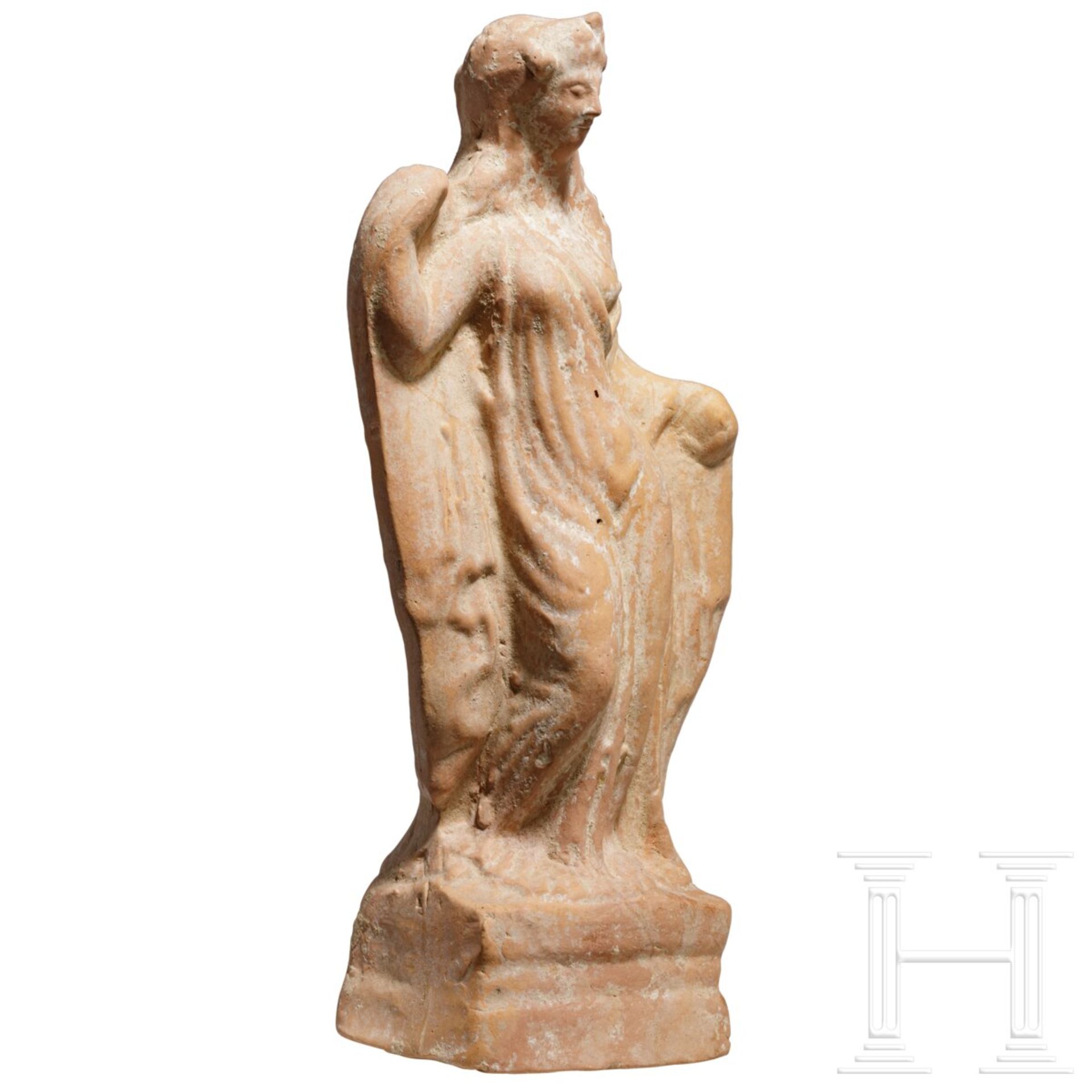 Terrakotta-Aphrodite, hellenistisch, 3. - 2. Jhdt. v. Chr. - Bild 2 aus 5