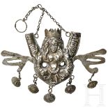 Silber-Anhänger mit Rasseln in Form einer Meerjungfrau, Italien, Neapel, Anfang 19. Jhdt.