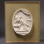 Sehr feines Marmor-Relief mit Heiligen Antonius von Padua, Italien, spätes 17. Jhdt.