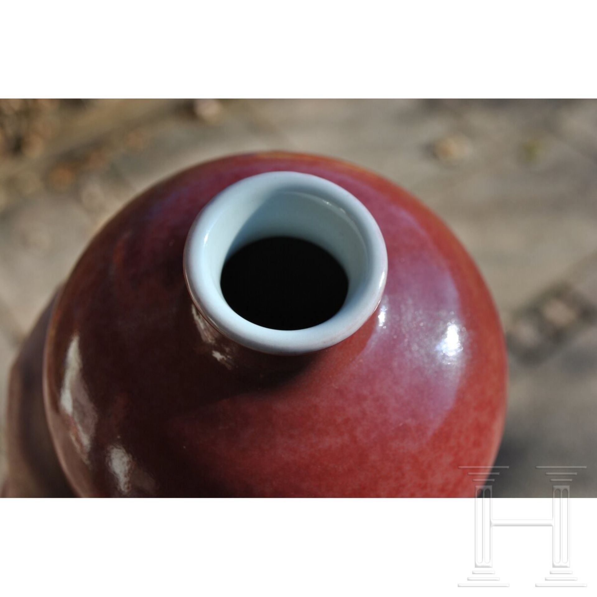 Meiping-Vase mit kupferfarbener Glasur, wohl 18. - 19. Jhdt. - Bild 11 aus 12