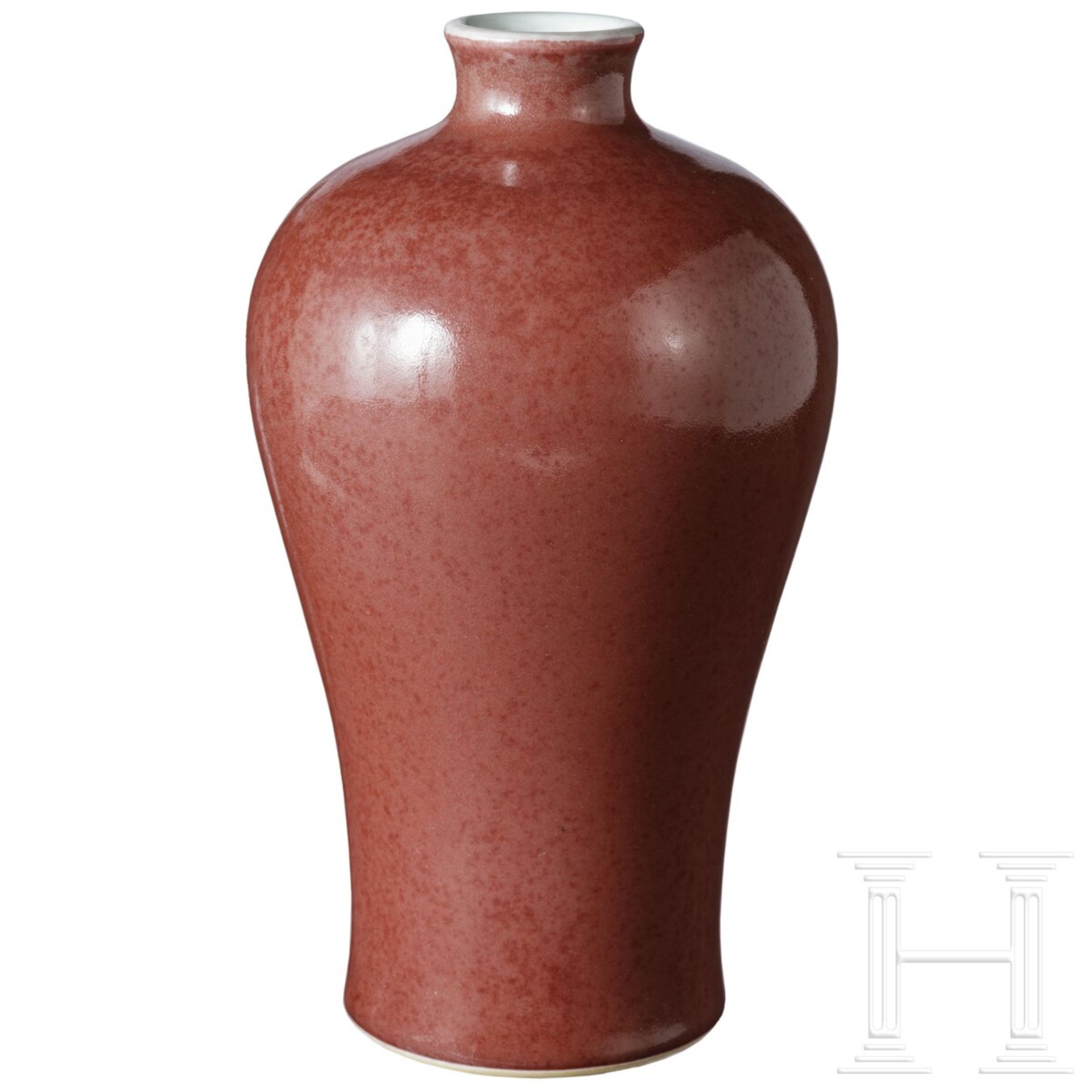 Meiping-Vase mit kupferfarbener Glasur, wohl 18. - 19. Jhdt.