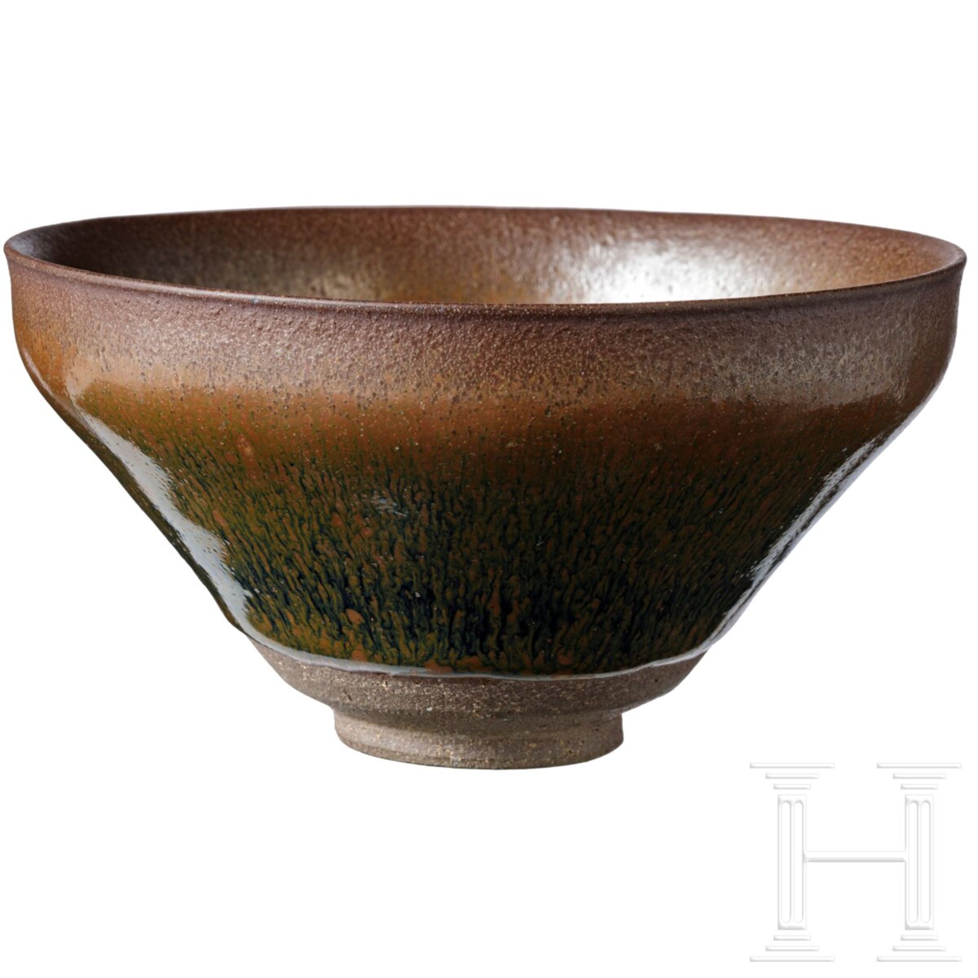 Jianyao-Teeschale mit schwarz-brauner Hasenfell-Glasur, Song-Dynastie (12. - 13. Jhdt.) - Bild 3 aus 19