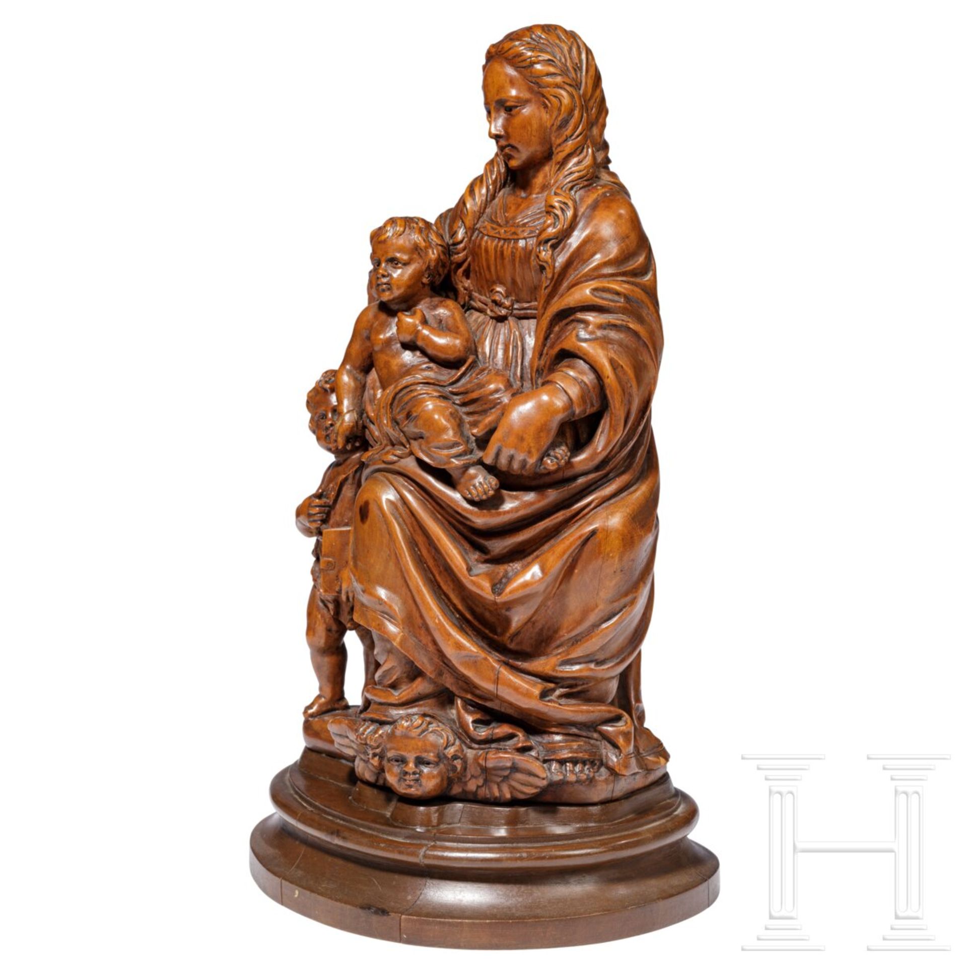 Madonna mit Jesuskind und Johannes, flämisch, 17. Jhdt. - Image 3 of 5