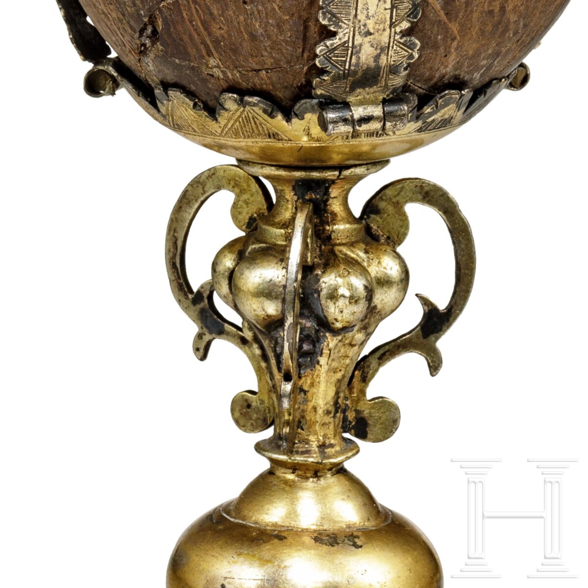 Kokosnuss-Pokal, wohl Anfang 17. Jhdt.   - Bild 6 aus 6