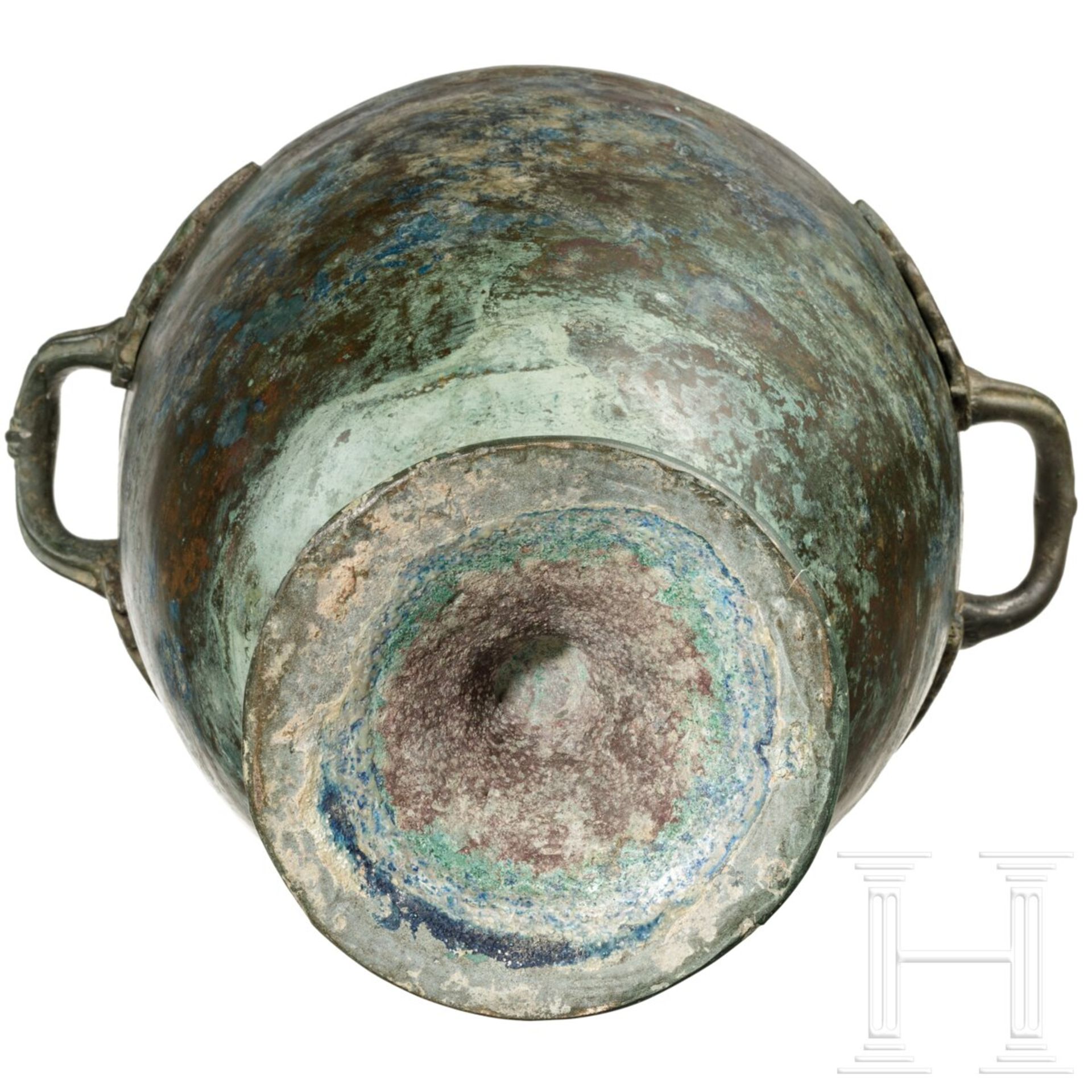 Bronzeurne mit kalligraphisch ausgefeiltem, tiefsinnigem Epigramm, römisch, 1. - 2. Jhdt. - Bild 9 aus 12