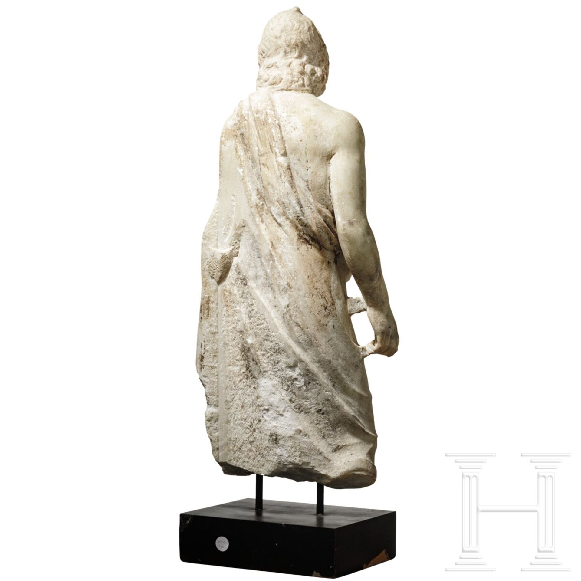 Marmorstatue des Hermanubis mit Zügen Alexanders des Großen, römisch, 1. - 2. Jhdt. - Bild 8 aus 8