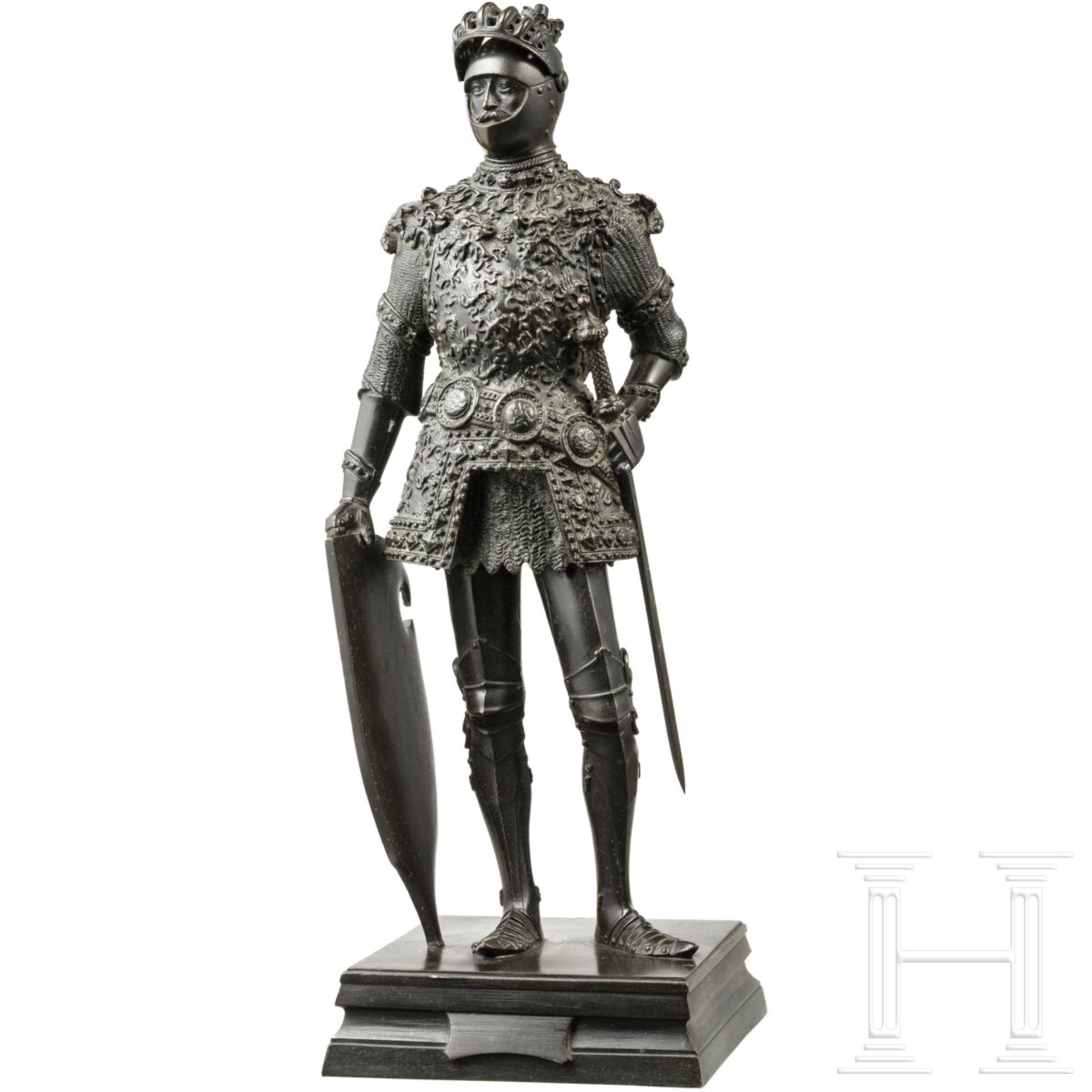 Arthur, König von England - Bronzefigur nach der Innsbrucker Hofkirche, 20. Jhdt. - Bild 2 aus 5