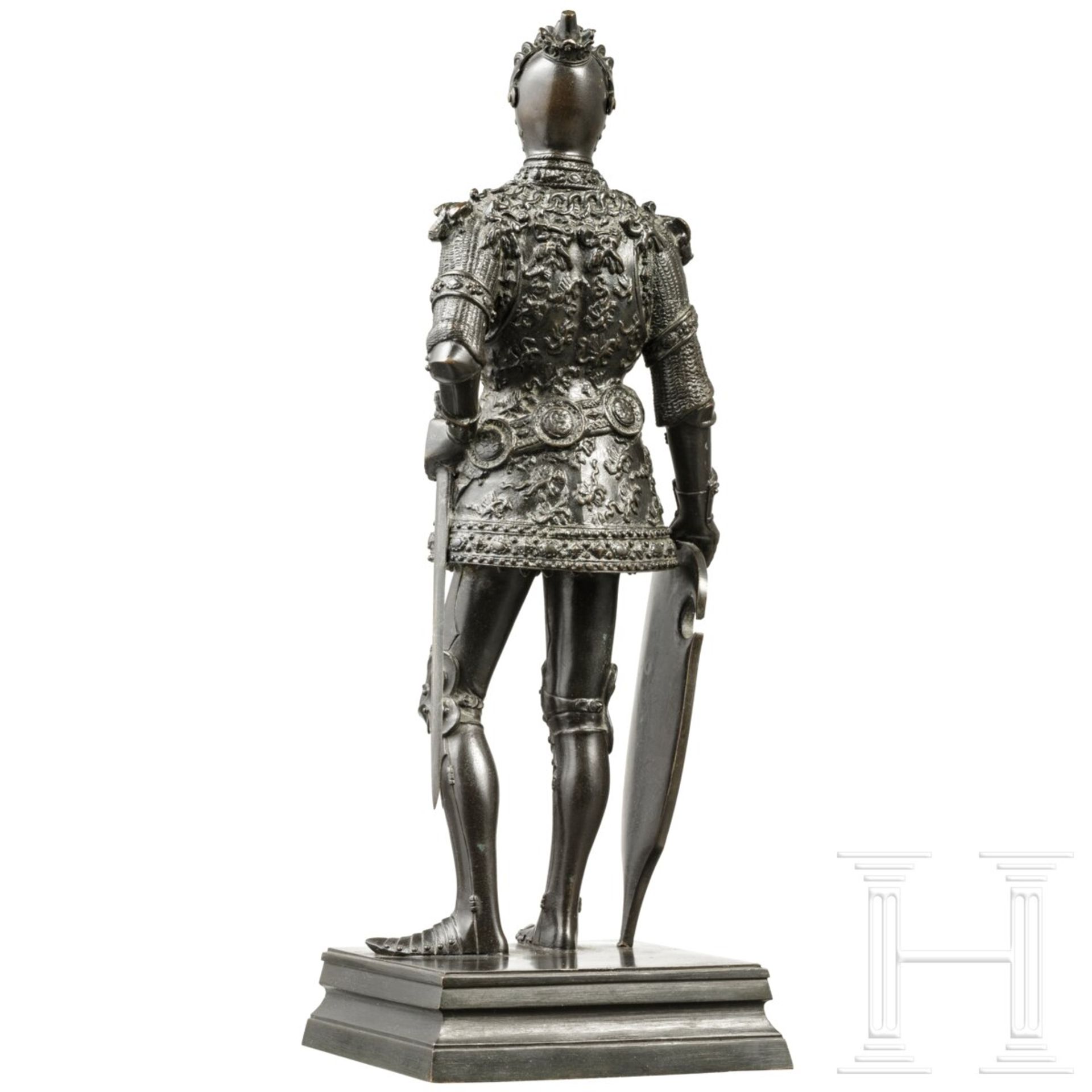Arthur, König von England - Bronzefigur nach der Innsbrucker Hofkirche, 20. Jhdt. - Bild 3 aus 5
